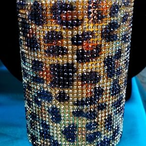 Wide cuff crystal bracelet